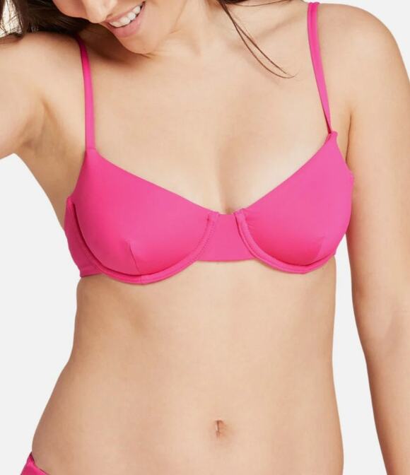 Andie Other - Andie Swim Pink Bermuda Underwire Bikini Top